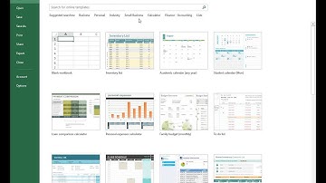 Excel 2013 Tutorial:Create new workbook using templates.