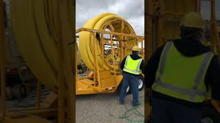 PLCS 2-6 Coil Pipe Trailer Short Video with 6 PE Pipe