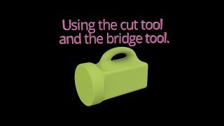 Using the cut and bridge tool in Vectary to make a flash light.