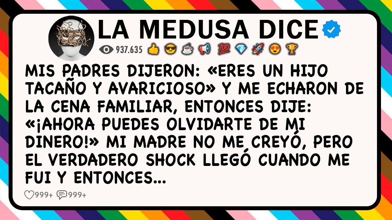 Mis padres dijeron«Eres un hijo tacaño y avaricioso» y me echaron de la cena familiar,y fue entonces