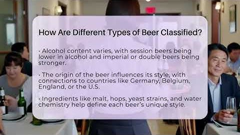 How Are Different Types of Beer Classified? - The Pint Guy