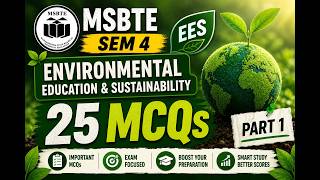 EES | MSBTE SEM 4 | 25 Most Important MCQs 🔥 | MSBTE SEM 4 K Scheme | Part 1