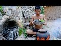 Primitive Technology : Find Fishing by Deep Hole in Forest - Cooking Fish sour Soup eating delicious