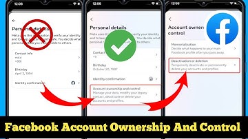 Fix facebook Account Ownership And Control Option Not Showing | Fb Deactivate Delete Option Missing