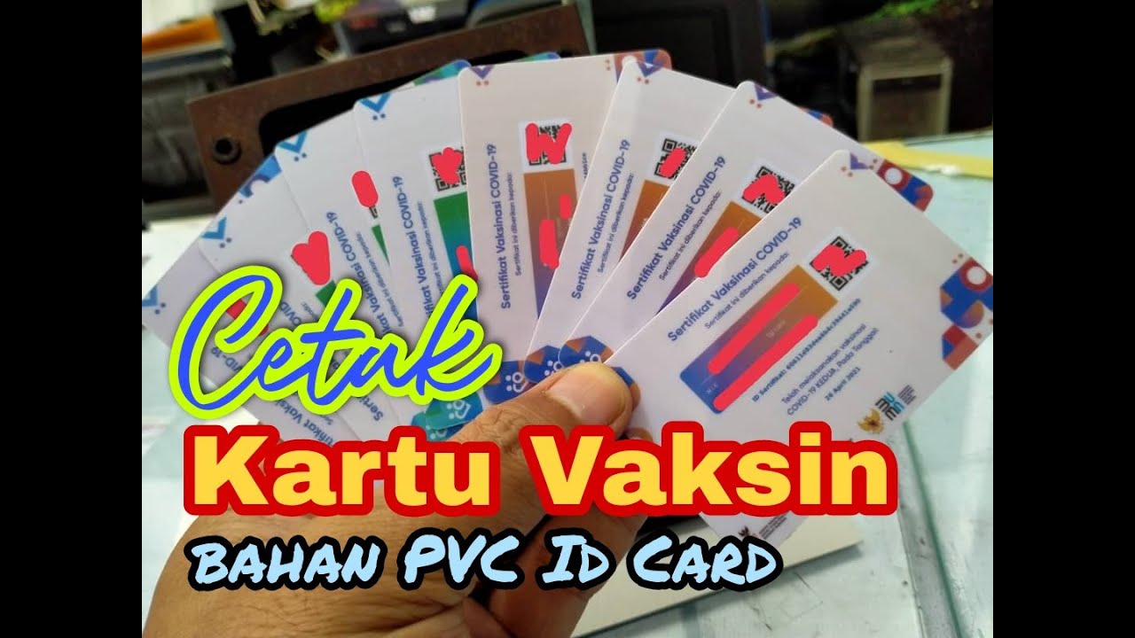 PELUANG USAHA 2021 - Cetak Kartu Vaksin Covid 19 bahan PVC 