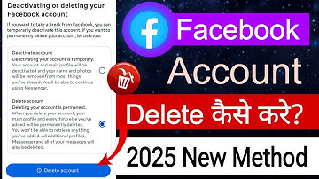 Facebook Account Delete Kaise Kare Permanent 2025 | How To Delete Facebook Account Permanently 2025