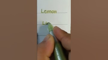 Lemon Lime Liniment Calligraphy tongue twister with Special Pen  #shorts