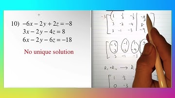 Gaussian Elimination 3 x 3  with no solution