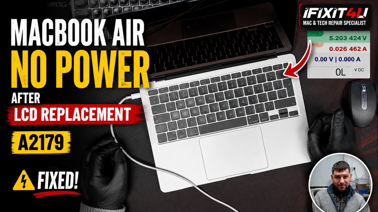 MacBook Air No Power after LCD Replacement A2179 - YouTube