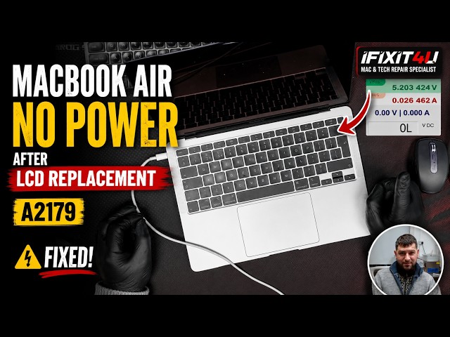 MacBook Air A2179 液晶破損 AppleID解除済 ジャンク MacBook Air No Power after LCD Replacement A2179 - YouTube