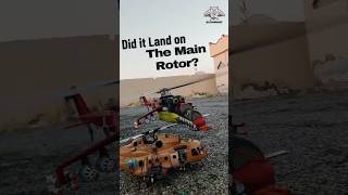 RC Helicopter Close Call — RC Mi24 Hind helicopter Almost Landed on Mi17 Rotors #shorts
