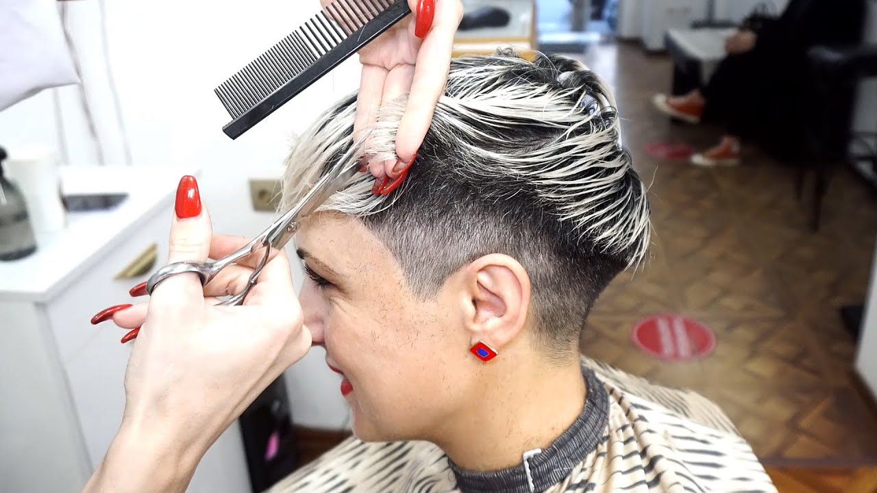 TAKE ME SUPER SHORT BLONDE PIXIE ! ANTI-AGING (Short 'n Chic) HAIRCUT