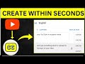 How to Create Captions for YouTube Videos | Add Subtitles to Video (YouTube Only)