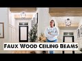 One weekend huge impact  diy faux beam install  2024 entryway refresh