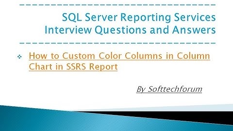 How to Custom Color Columns in Column Chart in SSRS Report Part