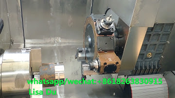 TCK550 slant bed cnc lathe machine,, with Y axes and C axis,with live turret and renishaw arm