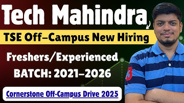🔥TechM TSE Off-Campus Hiring | Cornerstone Off-Campus Drive 2025 | Off Campus Drive 2021-2026 BATCH