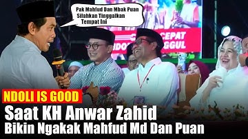 Kocak Pool, Saat KH Anwar Zahir Bikin Ngakak Mahfud Md Dan Puan Maharani,.