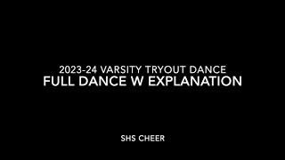 SHS 2023-24 Varsity tryout dance full explanation