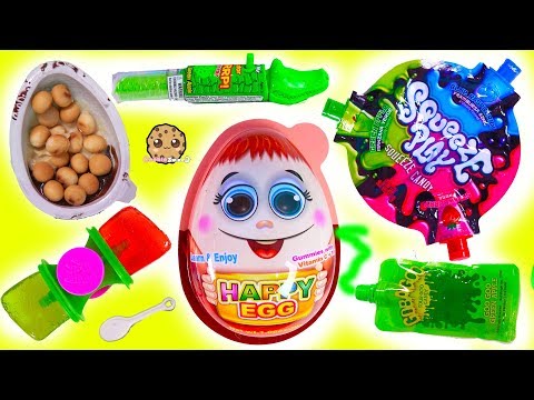 Crazy Weird Candy Haul Video Surprise Happy Egg , Sour Juicy Drops More