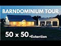 New Barndominium Tour NE Oklahoma: 50 x 50+ Extention | Pole Barn | Shouse|  Metal Shop House Build