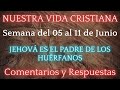 NUESTRA VIDA CRISTIANA ✅ SEMANA DEL 05 AL 11 DE JUNIO ✍ COMENTARIOS Y RESPUESTAS