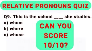 Relative Pronouns - Whom Where Whose