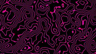 LoopVibe 4K - Neon Pink Topographic Lines in 4K (2 Hours) - (No Audio)