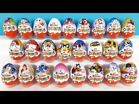 25 серий КИНДЕР СЮРПРИЗ! Мстители, БЕН 10, Бегемотики, Маша и Медведь, Барби, Принцессы Дисней