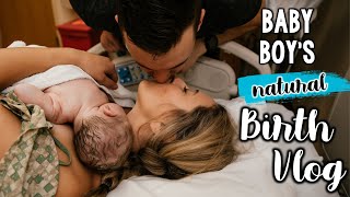 BABY BOY&#39;S BIRTH VLOG 2020 // UNMEDICATED NATURAL BIRTH | 3.5 Hour Labor! | Jessica Elle