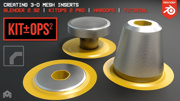 Creating 3 Simple 3D Mesh Inserts with KitOps Pro 2 HardOps in #b3d | Tutorial