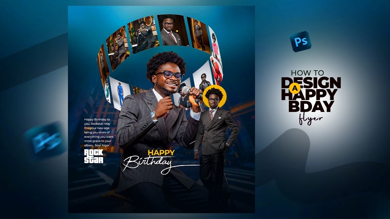 Создайте креативный поздравительный флаер в Photoshop | Полный урок