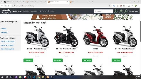 source code web Bán Xe Máy PHP MySQL đầy đủ chức năng, có word