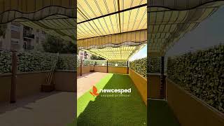 Césped artificial 35mm #cespedartificial #reformas #patio #antesydespues #cesped #jardin