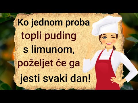 Video: Kako Napraviti Puding Od Limuna