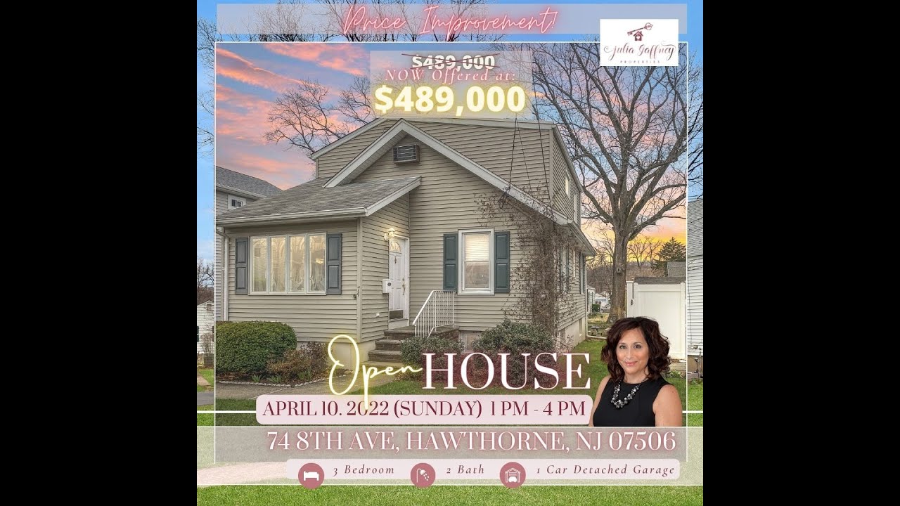 OPEN HOUSE: 78 8th Ave. Hawthorne, New Jersey (Julia Gaffney Properties)