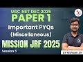 UGC NET Paper 1 Live Class Session 5 | Important PYQs discussion by Rishabh sir | UGC NET Dec 2025