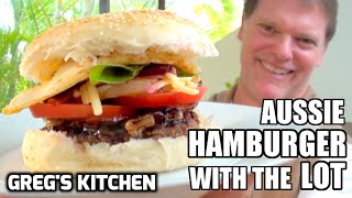 GREGO'S AUSSIE HAMBURGER WITH THE LOT  Works Burger  Greg's Kitchen