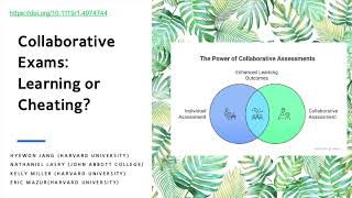 Collaborative Exams: Cheating? Or Learning? Net Worth