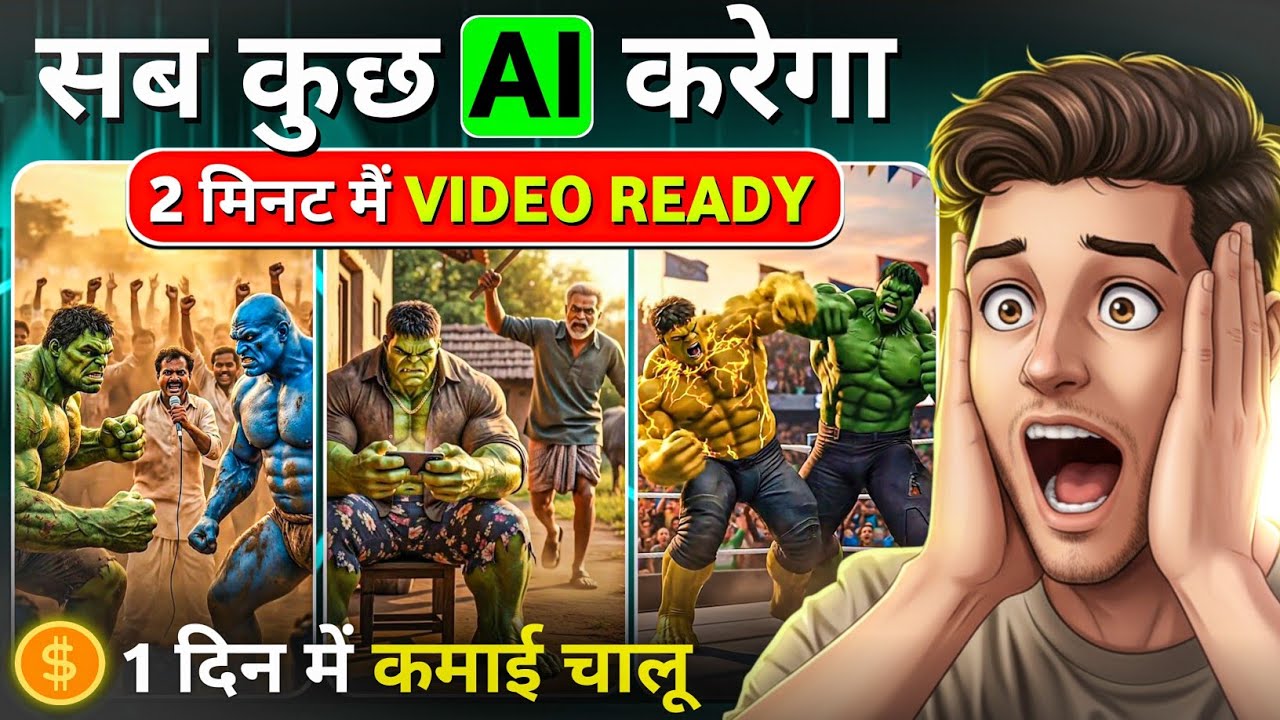Trending Hulk shorts kaise banaye |AI Se Video Kaise Banaye | FULL COURSE |Hulk वाली Viral AI Video