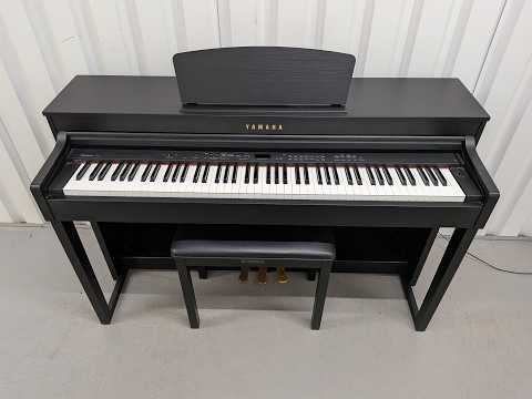 YAMAHA 電子ピアノ Clavinova SCLP-430B Yamaha Clavinova CLP-430 Digital Piano and stool in satin black