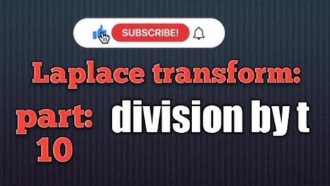 Laplace transform: division by t.||engineering mathematics