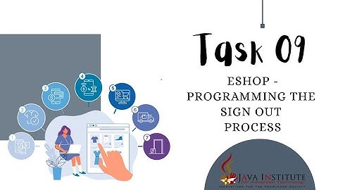 Programming the Sign Out Process of an e-commerce website | Java Institute 