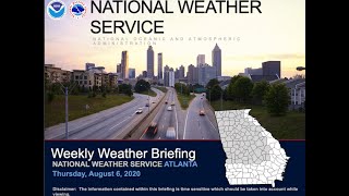 NWS Atlanta Weekly Weather Briefing for August 6, 2020