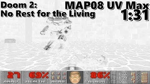 Doom 2: No Rest for the Living MAP08: "Tomb of Malevolence" UV Max in 1:31