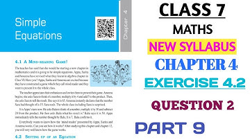 CLASS 7 MATHS CHAPTER 4 SIMPLE EQUATIONS EXERCISE 4.2 QUESTION 2 PART 9 (NEW BOOK)  @nksclasses