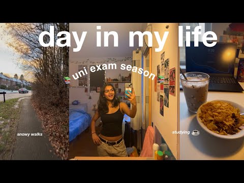 productive uni exam day vlog 🎧☕️📚