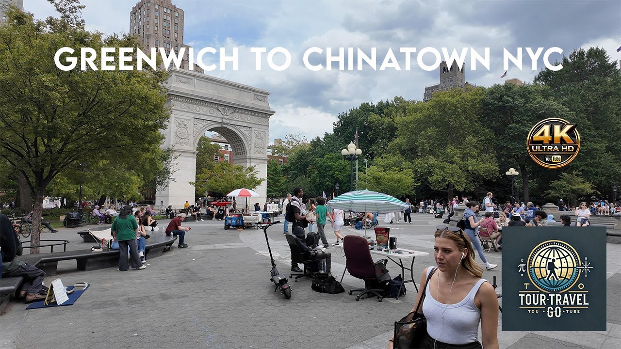 Hot NYC Summer Walk 2025 ☀️ Greenwich Village to Chinatown | 4K