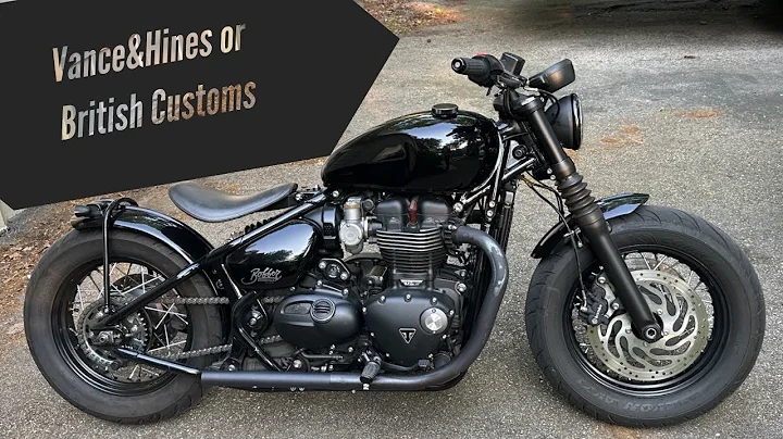 Watch the video about Vance & Hines vs British Customs Exhaust w/cat & specs | Triumph Bobber