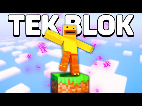 Minecraft'ı TEK BLOK Üzerinde Bitirdim  (TÜM HİKAYE)